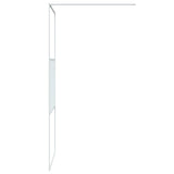 Walk-in Shower Wall White 90x195 cm Clear ESG Glass 152151