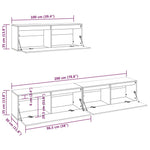 ZNTS TV Cabinets 3 pcs White Solid Wood Pine 3100140