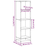 Book Cabinet Black 40x35x139 cm Engineered Wood 849124