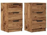 Sideboards 2 pcs Old Wood 30x30x70 cm Engineered Wood 856956