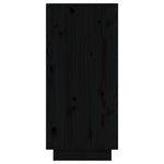 Sideboards 2 pcs Black 31.5x34x75 cm Solid Wood Pine 813389