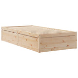 Bed Frame without Mattress 90x190 cm Single Solid Wood Pine 846843