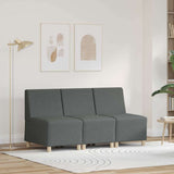 Modular Sofa Unit Armless 3 pcs Dark Grey 55 x 74 x 82 cm 3399793