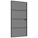 Interior Door 102.5 x 201.5 cm Tempered Glass and Aluminium 42054104