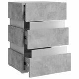 LED Bedside Cabinet Concrete Grey 45x35x67 cm Engineered Wood 326844