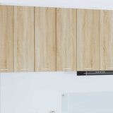 Hanging Cabinet with Door Sonoma Oak and White 30 x 31 x 80 cm 884246