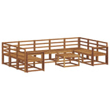 Outdoor Sofa Set 10 pcs Natural Solid Acacia Wood 3367022