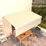 Manual Retractable Awning with Blind 5x3m Cream 3069337