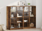 Highboard 2 pcs Old Wood 68 x 37 x 142 cm Engineered Wood 3402644