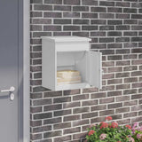 Parcel Drop Box with Storage White 47.5 x 38 x 59 cm Steel 874941