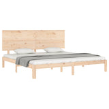 Bed Frame without Mattress Super King Size Solid Wood Pine 3193676