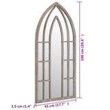 Mirror Sand 100x45 cm Iron for Indoor Use 3093523