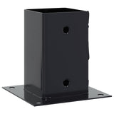 Post Bases Square 12 pcs Anthracite 91x91 mm Powder-coated Steel 42000029