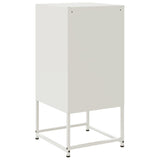 ZNTS Bedside Cabinet White 36x39x78 cm Steel 846588