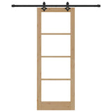 Sliding Door ORKDAL Natural and Black 78 x 211 cm 3332161