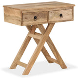 ZNTS Side Table Solid Mango Wood 65x40x76 cm 244952