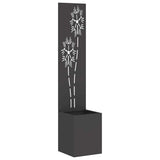 Garden Privacy Screen Black 32 x 150 cm Cold-rolled steel 876364