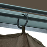 Gazebo with Curtain&LED String Lights 3x3 m Taupe Aluminium 3070334