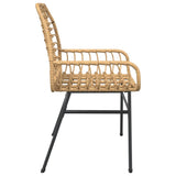 Garden Chairs 2 pcs Brown Poly Rattan 369092