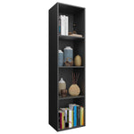Book Cabinet/TV Cabinet Black 36x30x143 cm Engineered Wood 800145