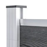 Garden Fence WPC 1737x186 cm Grey 3053233