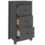 Sideboards 2 pcs Grey 40x35x80 cm Solid Wood Pine 813744