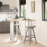 Bar Table Legs T-Shaped 2 pcs White 40x35x cm Steel 4013097