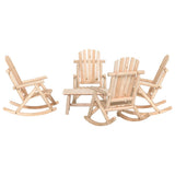 5 Piece Garden Lounge Set Solid Wood Spruce 3185531