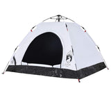 Camping Tent 3-Person White Blackout Fabric Quick Release 4004168