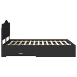Bed Frame with Headboard Black 150 x 200 cm Engineered Wood 3413588