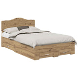 Bed Frame with Drawer Artisan Oak 120 x 200 cm Engineered Wood 3413219