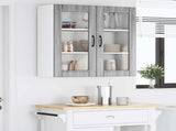 Wall Glass Cabinet LUCCA Grey Sonoma 80 x 31 x 80 cm 885071