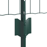 Fence with Posts Green 0.8 x 25 m Steel 3336011