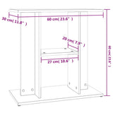 Aquarium Stand White 60x30x60 cm Engineered Wood 833567