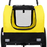 2-in-1 Pet Bike Trailer & Jogging Stroller Yellow and Black 92439