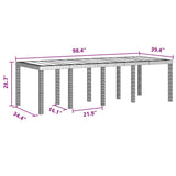 Garden Dining Set 9 pcs Brown Polypropylene 3378740