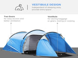 2-3 Man Tunnel Tent with Vestibule, Weather-Resistant Camping Tent with Air Vents for Fishing T3398P348711