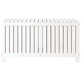 Garden Storage Box White 121x55x64 cm Solid Wood Pine 823844