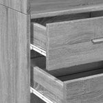 Slim Storage Cabinet Grey Sonoma 50x42.5x225 cm Engineered Wood 3281313