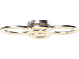 LED Light, Modern 4 Rings Lamp with Wall Switch Control, 40W 4350lm Flush Mount T3398P425161