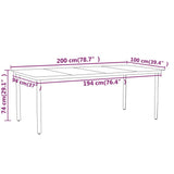 7 Piece Garden Dining Set Black 3099093
