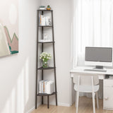 5-Tier Corner Shelf Black 45.5x31.5x180 cm 336396