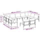 Garden Sofa Set Anthracite Steel 3379018