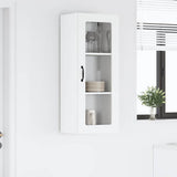 Wall Glass Cabinet LUCCA White 40 x 31 x 100 cm Engineered Wood 885095