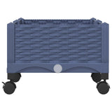 Garden Planter with Wheels Blue Grey 80 x 40 x 33 cm PP 3422956