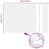 Hexagon Fence Silver 1.4 x 10 m Galvanised steel 42005649