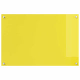 Kitchen Backsplash 2 pcs Yellow 90 x 60 cm Tempered Glass 3415478