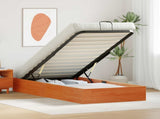 Ottoman Bed Frame with Storage Wax Brown 100 x 200 cm 3418773