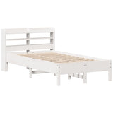 Bed Frame without Mattress White 120x190 cm Small Double Solid Wood Pine 3306907