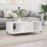 Coffee Table White 102x50x40 cm Engineered Wood 829276